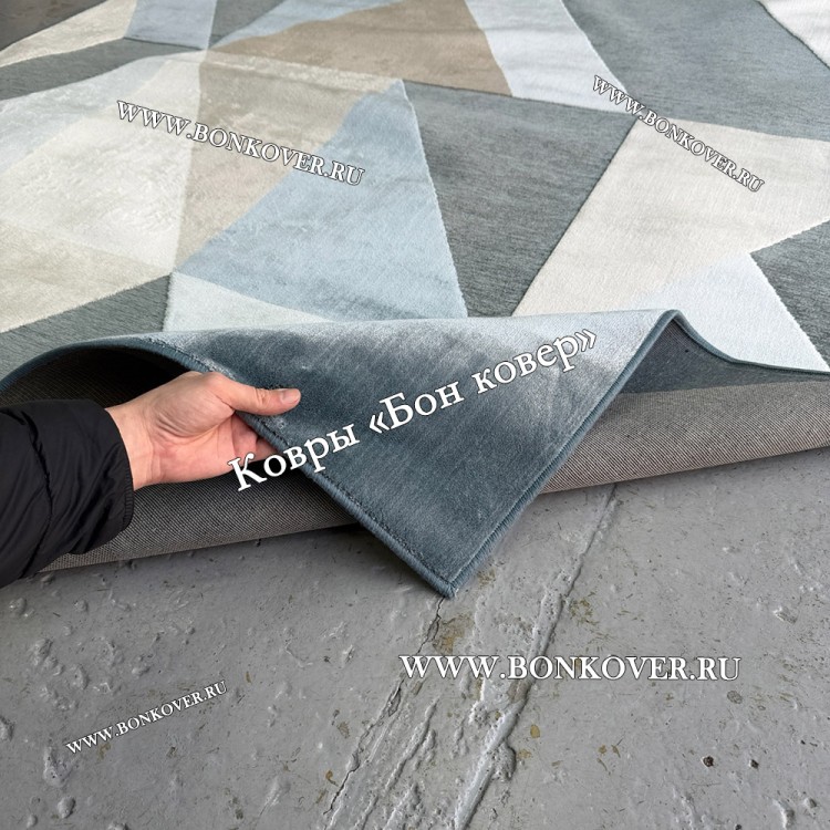 Геометрический Ковер Из Вискозы Дизайн 21617