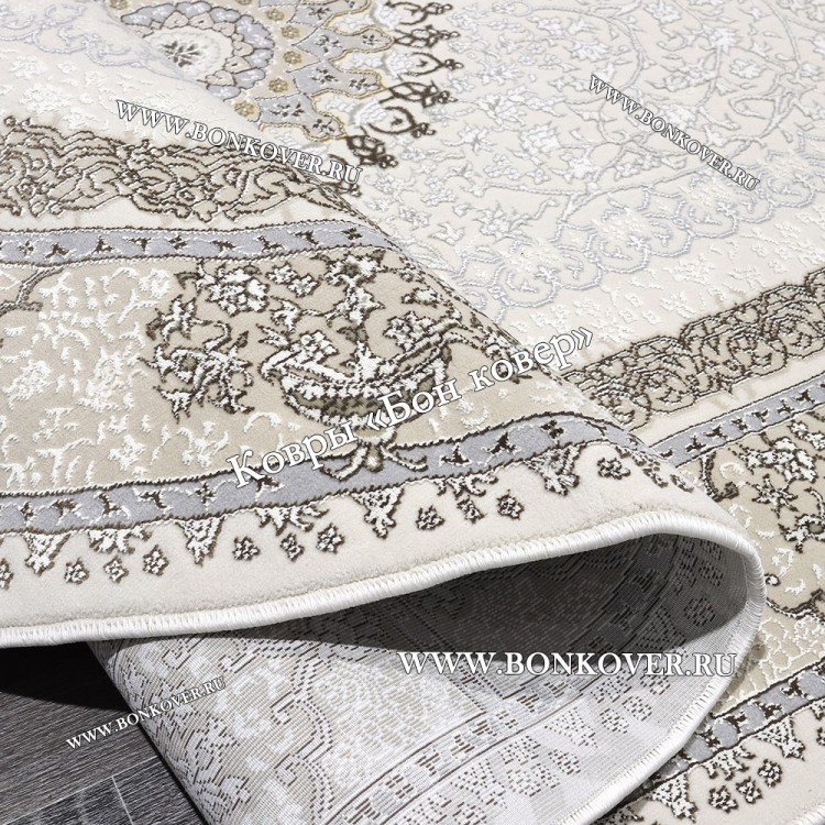 Турецкий Ковер Для гостиной New 2 дизайн 85 Бежевый Овал