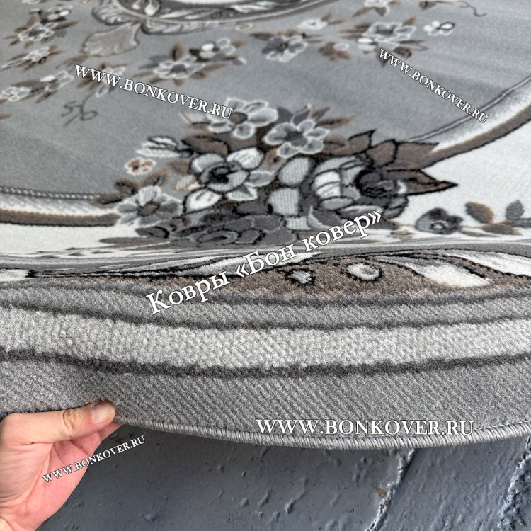 Ковер Лайт Карпет  New 8 Арт 30311 Овал Серый